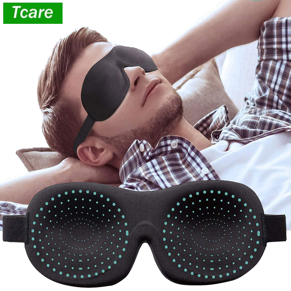 Best of Tcare Breathable 3D Sleeping Eye Masks Cotton Padded Eyes Patch Light Blocking Use For School Home Office & Travel Beach Camping Reviews & Tips