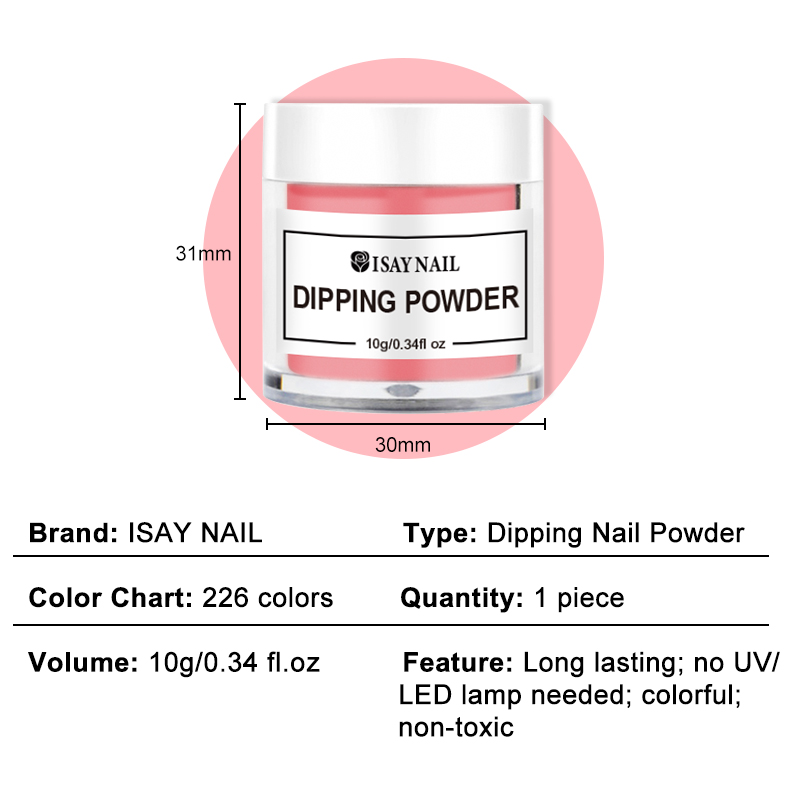 Best of ISAYBEAUTY Nail Glitter Nail Dip Powder Starter Kit 1pcs Simply Apply Get Stronger And Durable Dip Powder Nails Stickers Decals Reviews & Tips - Image 2