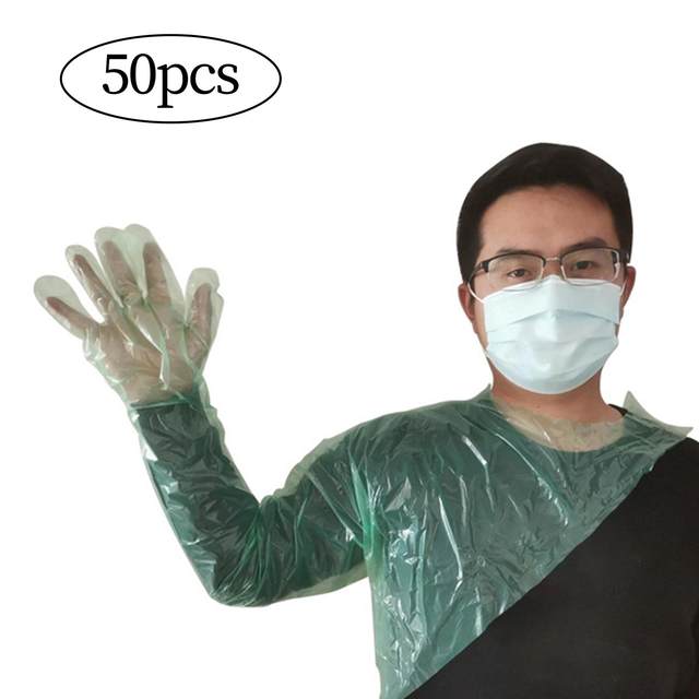 Farm Disposable Long Arm Gloves Waterproof Veterinary Shoulder Protect Gloves Work Glove for Beauty Hair Hunting Gardening