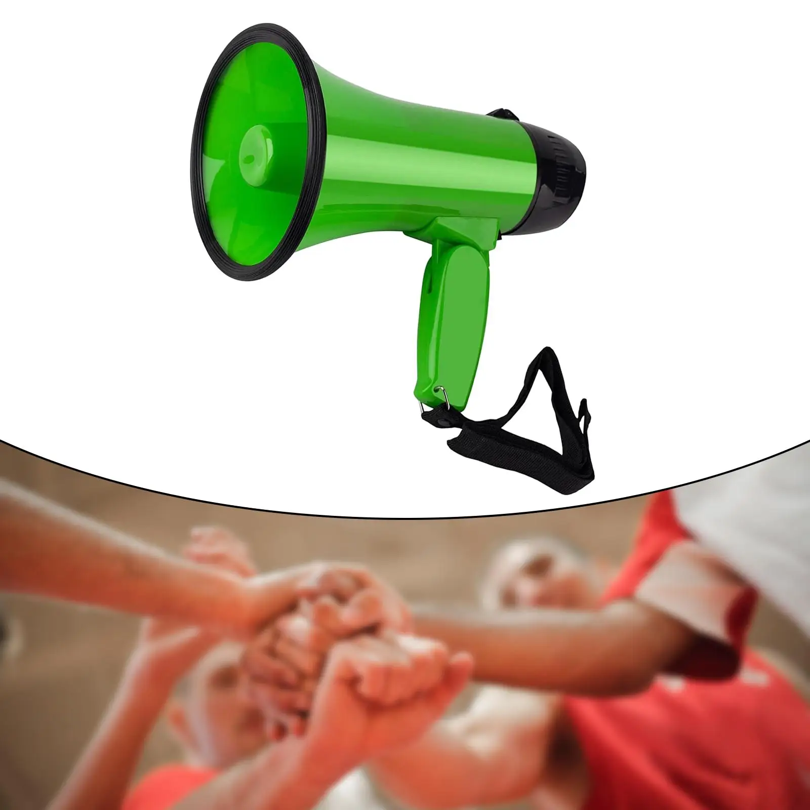 Handheld Bullhorn Megaphone Adjustable Voice Recording Alarm Bullhorn Speaker for Soccer, Basketball, Football,