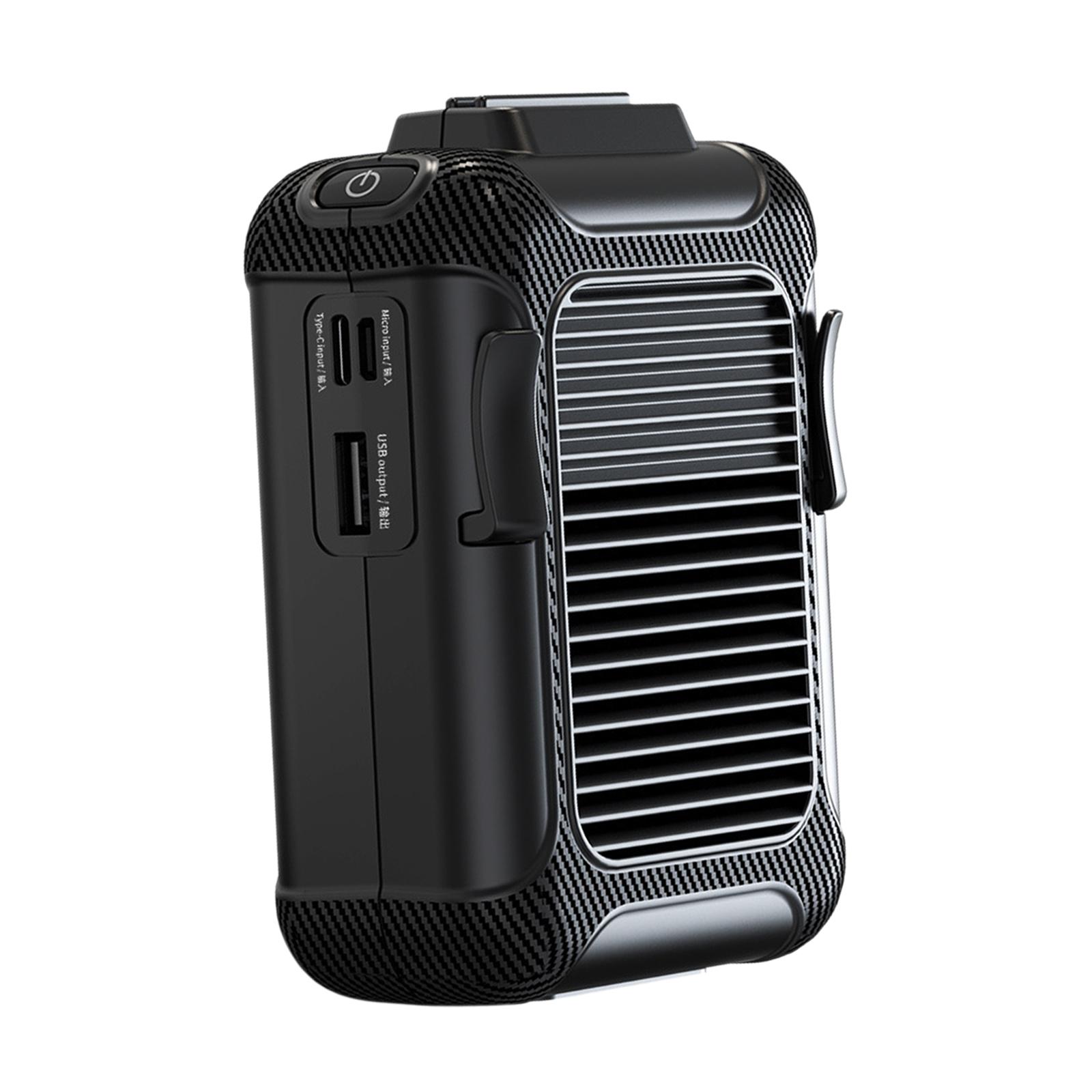 Waist Clip Fan on Belt Air Conditioner Necklace Fan for Hiking Farms Fishing