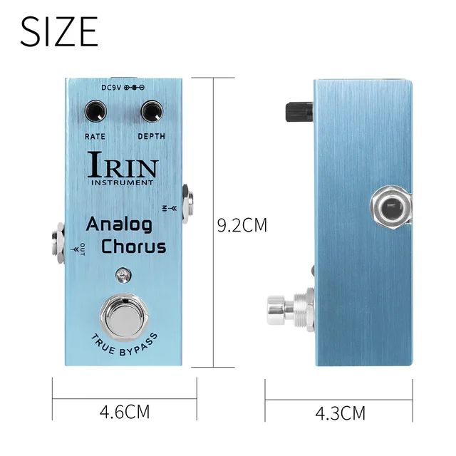 Irin エフェクター Irin-エレキギター効果ペダル、ビンテージオーバードライブ