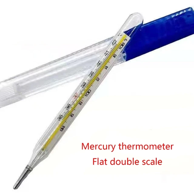 Termómetro de cristal sin mercurio, 5 unidades, termómetro tradicional de  doble escala sin mercurio, C&F, 5 unidades