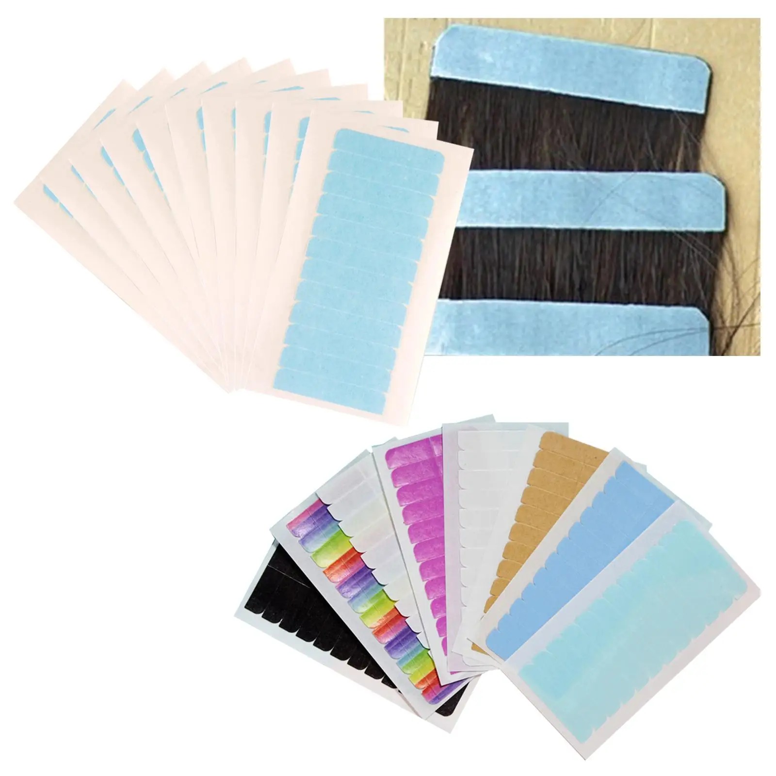 Pre Cut Extension Tape Hair Piece Toupee Tape Waterproof Wig Supplies 4cm Adhesive for Salons DIY Replacement Girls