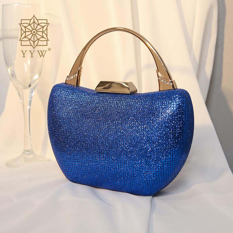 alça superior bolsa senhoras sparkly strass embreagem