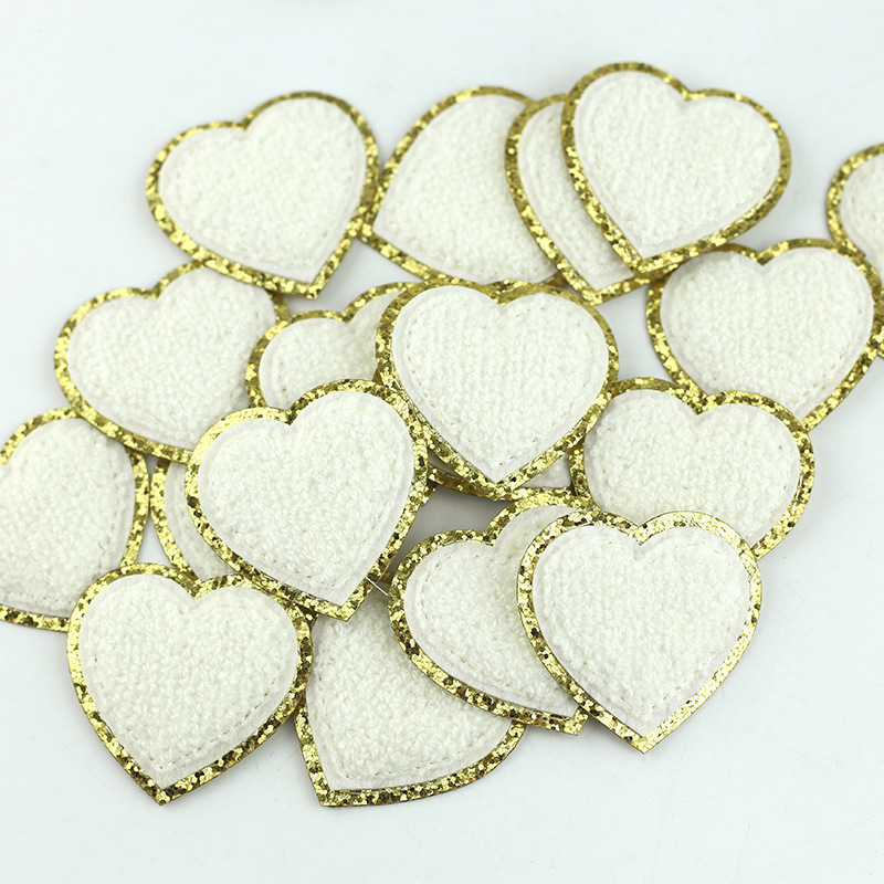 6 Teile/los Herzen Handtuch Chenille Gestickte Patches Eisen Auf Patches Für Kleidung Nähen Auf Applikationen Für Kleidung Katzen Diy Abzeichen – Detail 10