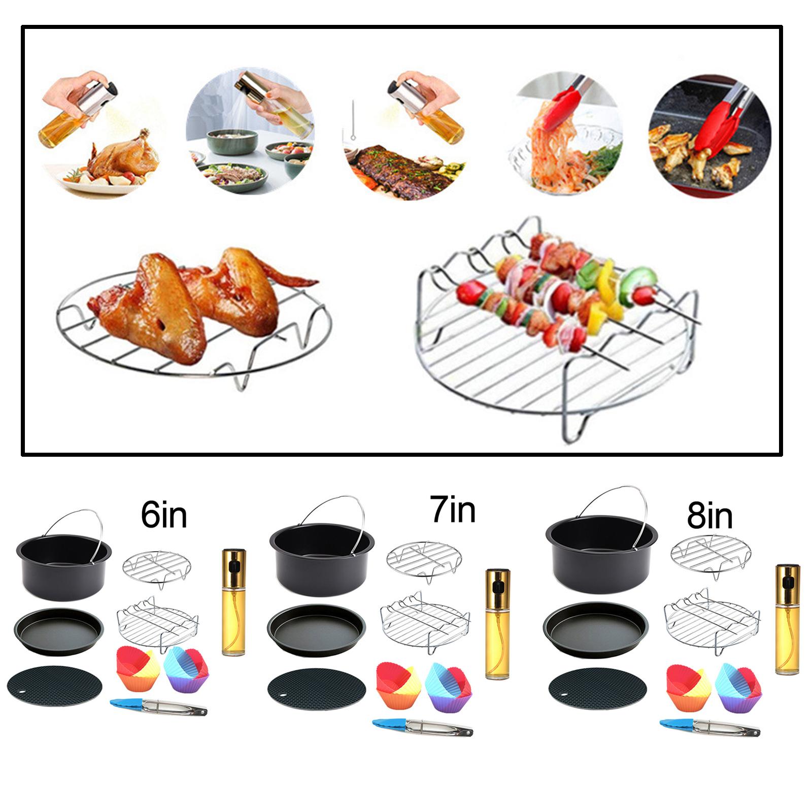 13 Pieces Heißluftfritteuse Accessories Set Cake Cups Cake Basket for Baking Cooking chen BBQ