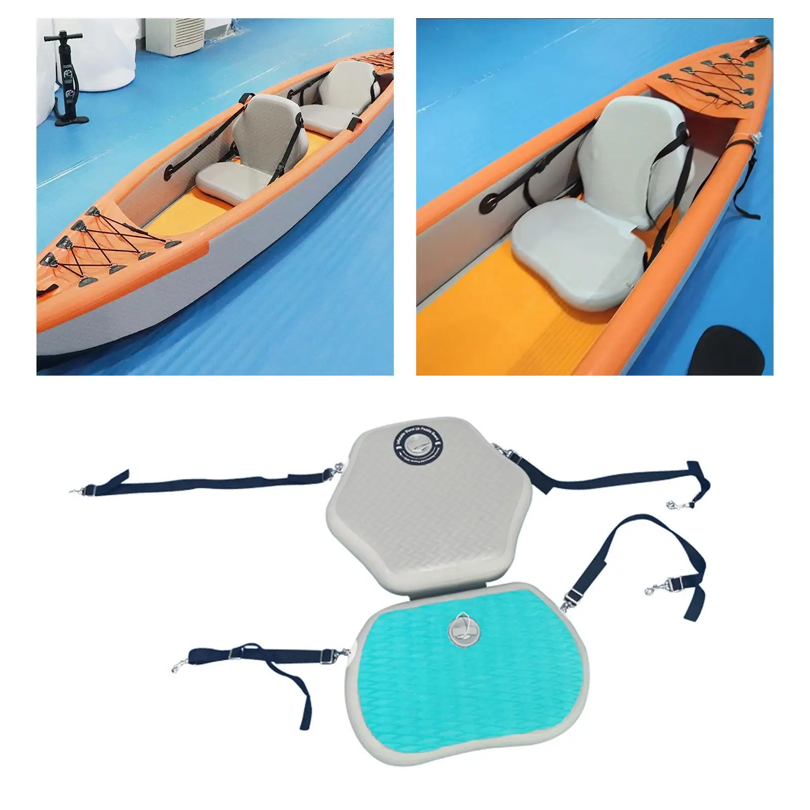 Kayak Seat Canoe Seat Adjustable Boat Seat Fishing Seat Comfortable Backrest Support Detachable for Universal Sit