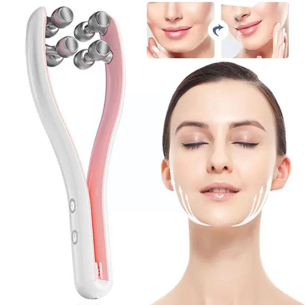 Best of EMS Face Lifting Roller RF Double Chin V Face Shaped Thin Slimming Lift Cheek Up Facial Jaw Massage Massager Facial Tools B Z3G4 Reviews & Tips