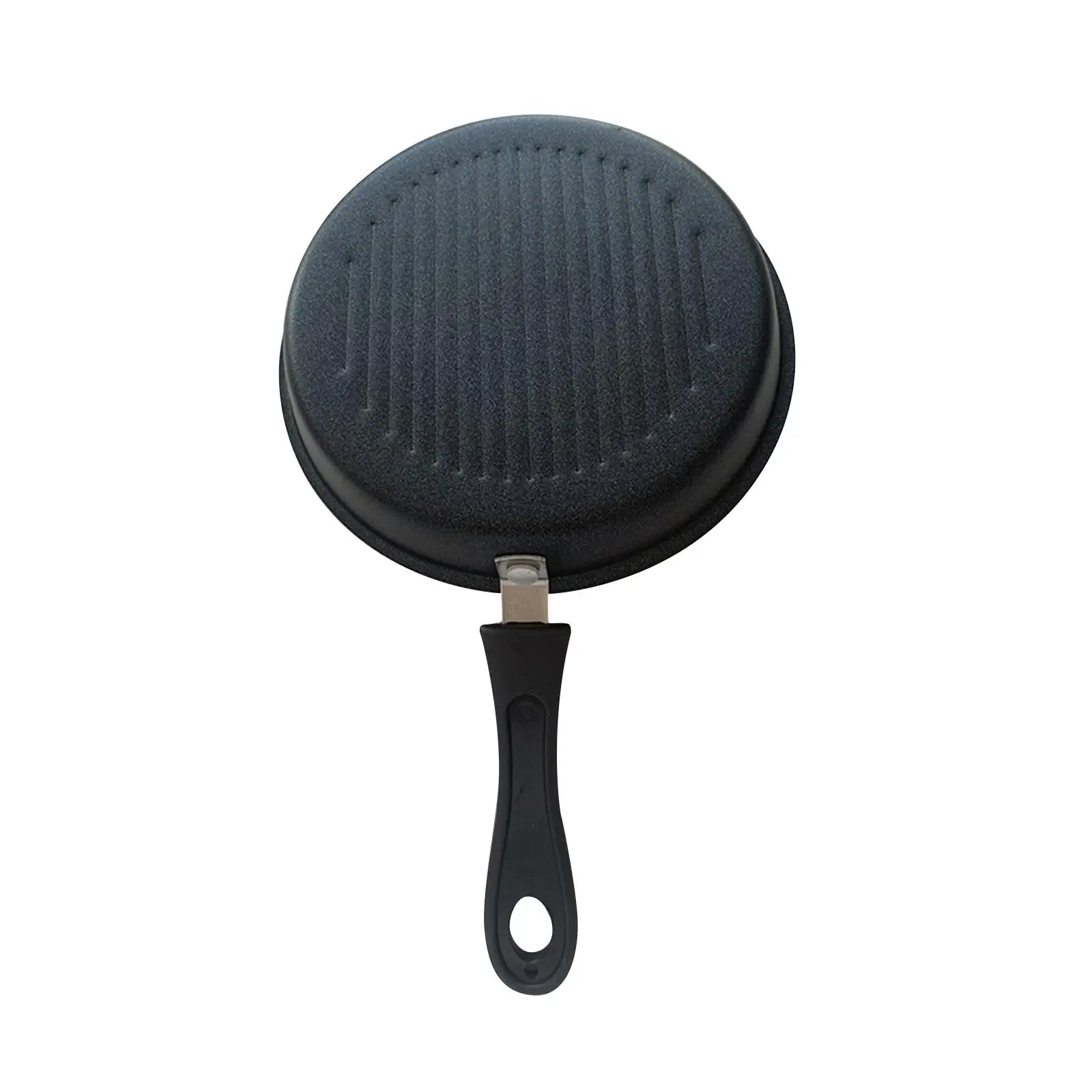 Grill Pan Grilling with Raised Grill Lines Nonstick Household Round Frying Pan Round Skillet Griddle for Fish Meats Picnic