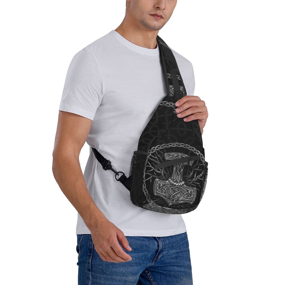 da vida estilingue peito saco viking crossbody