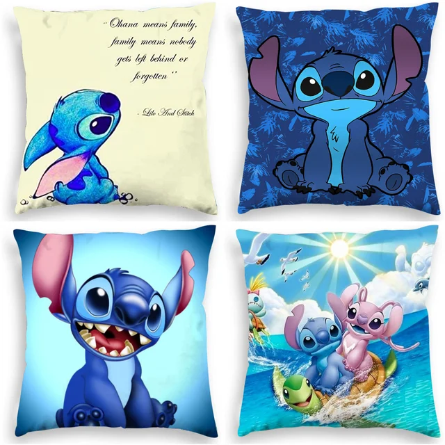 Disney-Juste de coussin CAN o & Stitch, taies d'oreiller sur le