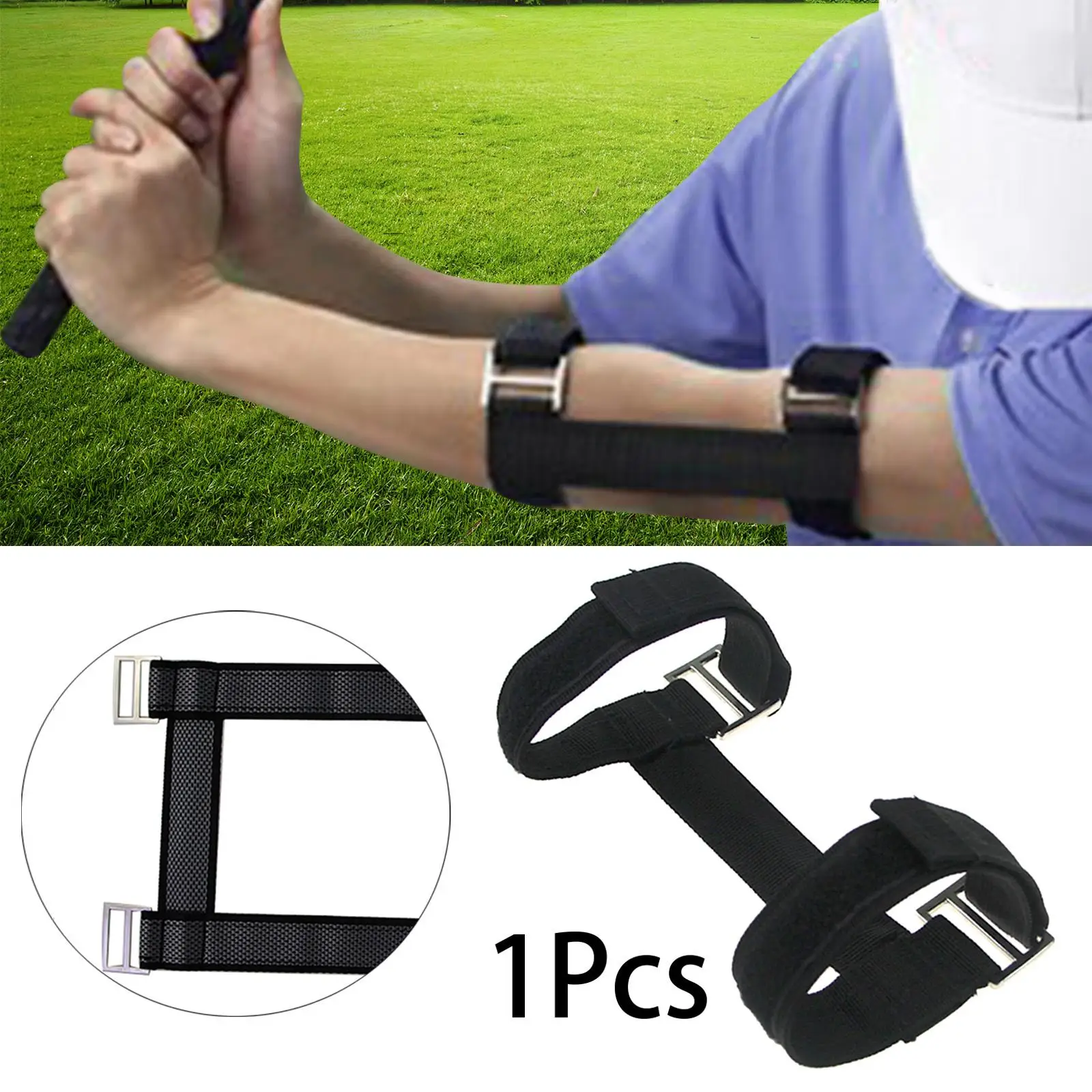 Golf Straight Arm Trainer Golf Training Belt Adjustable Arm Correction Training Belt for All Golfers Exercise Training