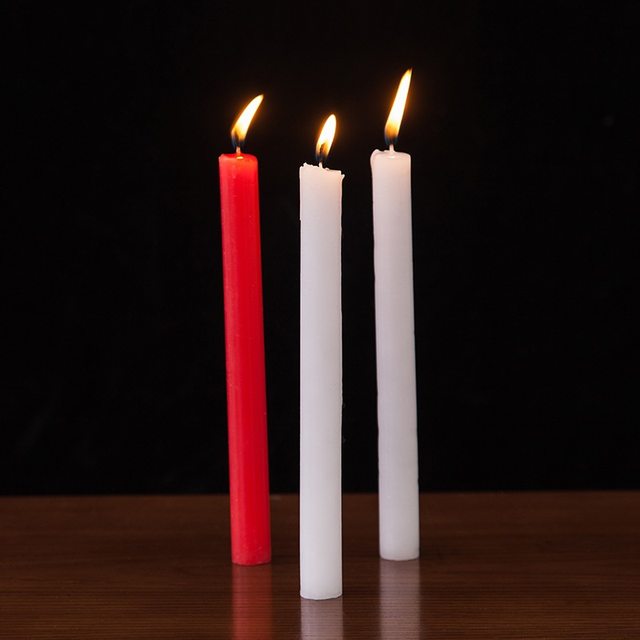 Φ5 * L16cm Colorful Pillar candele per la famiglia di emergenza Stick  candele senza profumo festa nuziale candele senza fumo - AliExpress