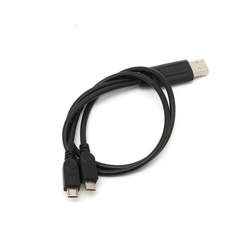 38cm tragbares USB-Stecker Universal Micro USB Dual-Stecker Y Adapter Splitter Kabel – Detail 6