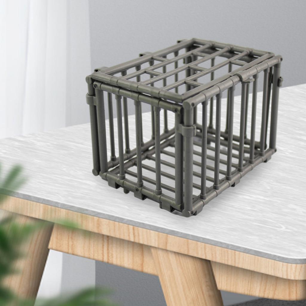 Hand-Made Cage Model Toy Silver Model Toy Toolbox for 12 inch Action Figure Toy Adults