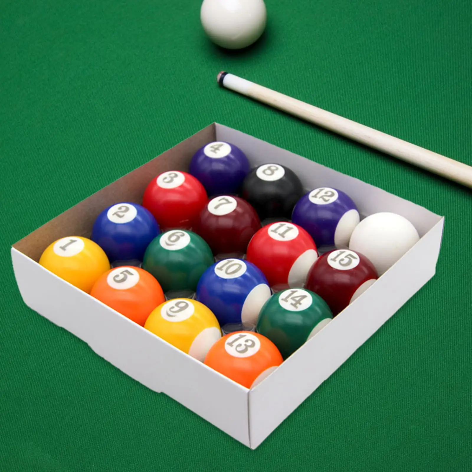 16 Pieces Pool Balls Pool Table Lightweight Multipurpose Resin Billiard Ball Set for Leisure Recreation Desktop Game Rooms Bars