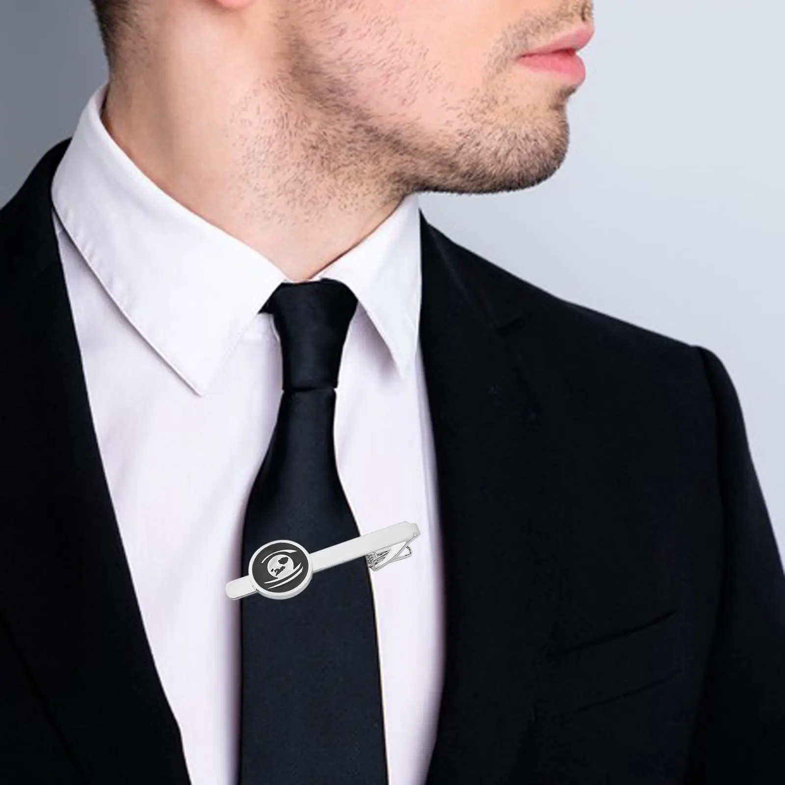 Tie Clip for Men Classic Stylish for Regular Ties Statement Tie Bar Pinch for Groomsmen