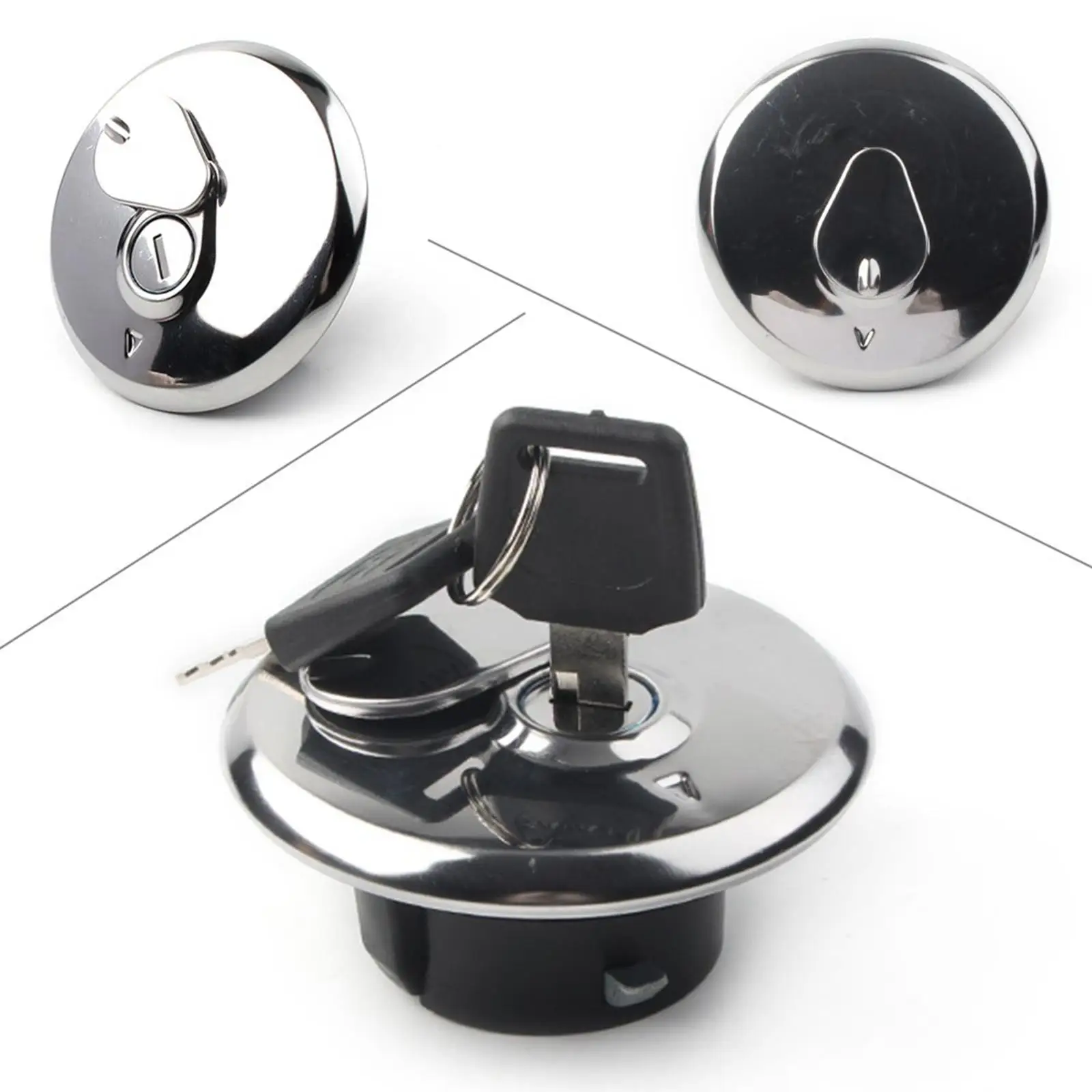 Motorcycle Fuel Gas Tank Cap Cover with Lock Keys for Suzuki Gn125