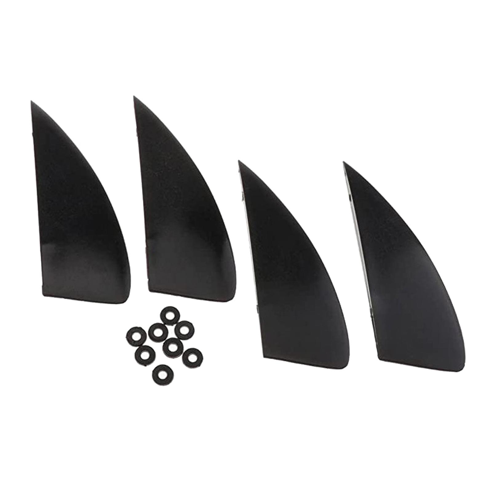 4Pcs Kiteboard Fin Surf Board Accessory Wakeboard Fins Surfboard Fins for Outdoor Softboard Supplies Summer Surfing Cruiser Deck