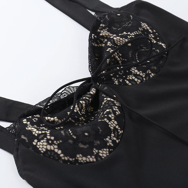 Lace push-up bodysuit - black - Undiz