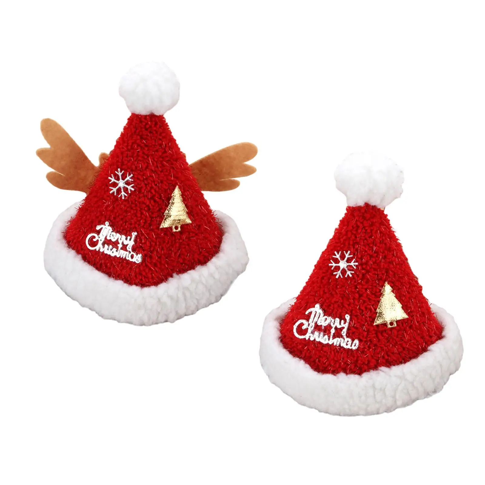 Christmas Hat Hairpin Xmas Hat Clips for Gift Party Favors Stage Performance