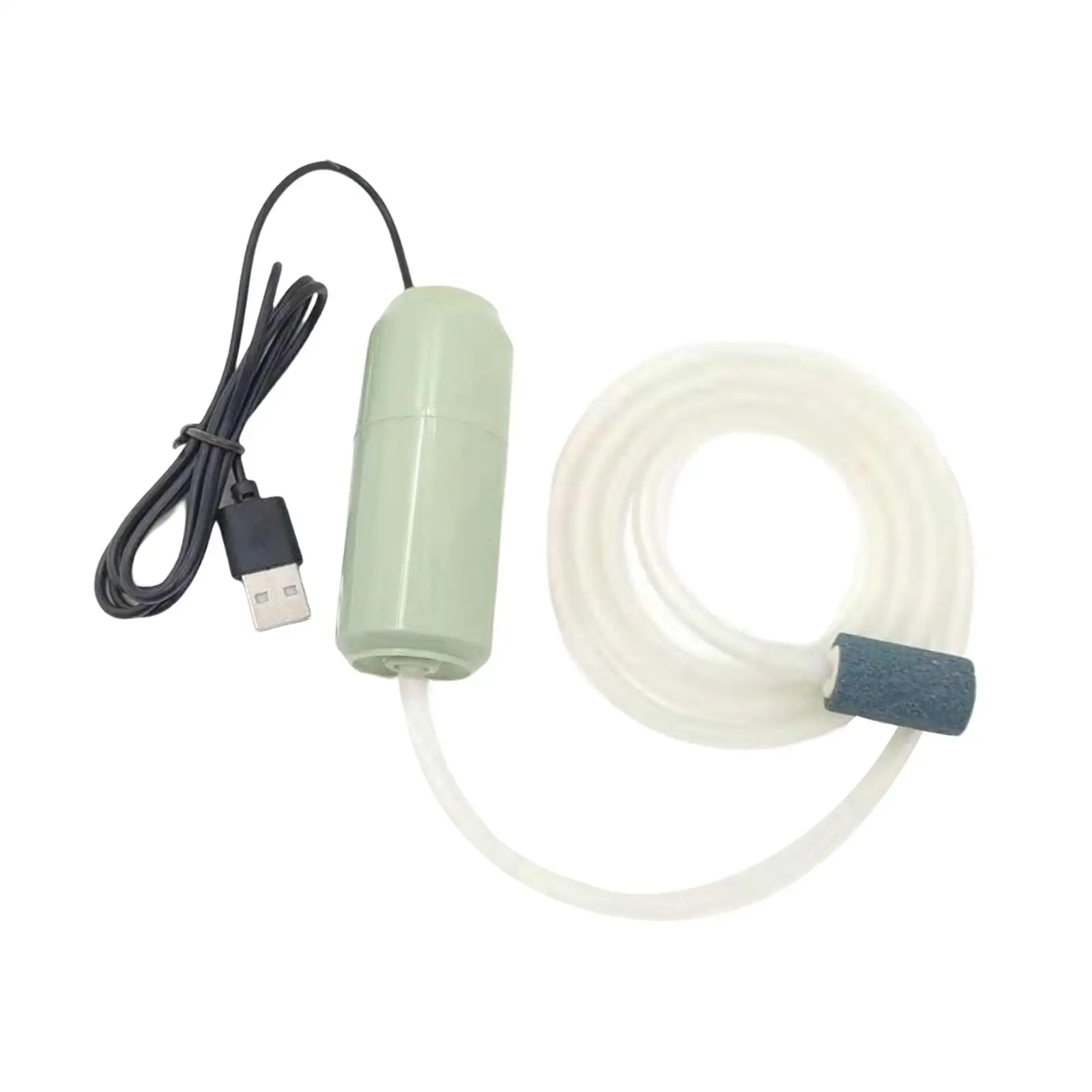 Aquarium Air Pump Single Outlet Portable Energy Saving Compact with Air Stone for Fish Farming Aquarium Pond Household Supplies