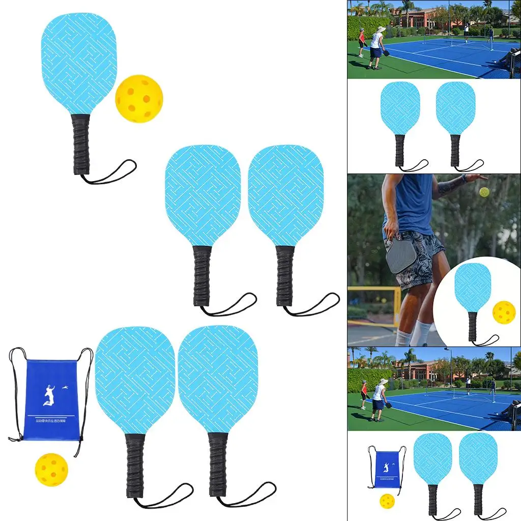 Pickleball Paddles Set 1 Yellow Ball Pickle Ball Handle for Players Outdoor