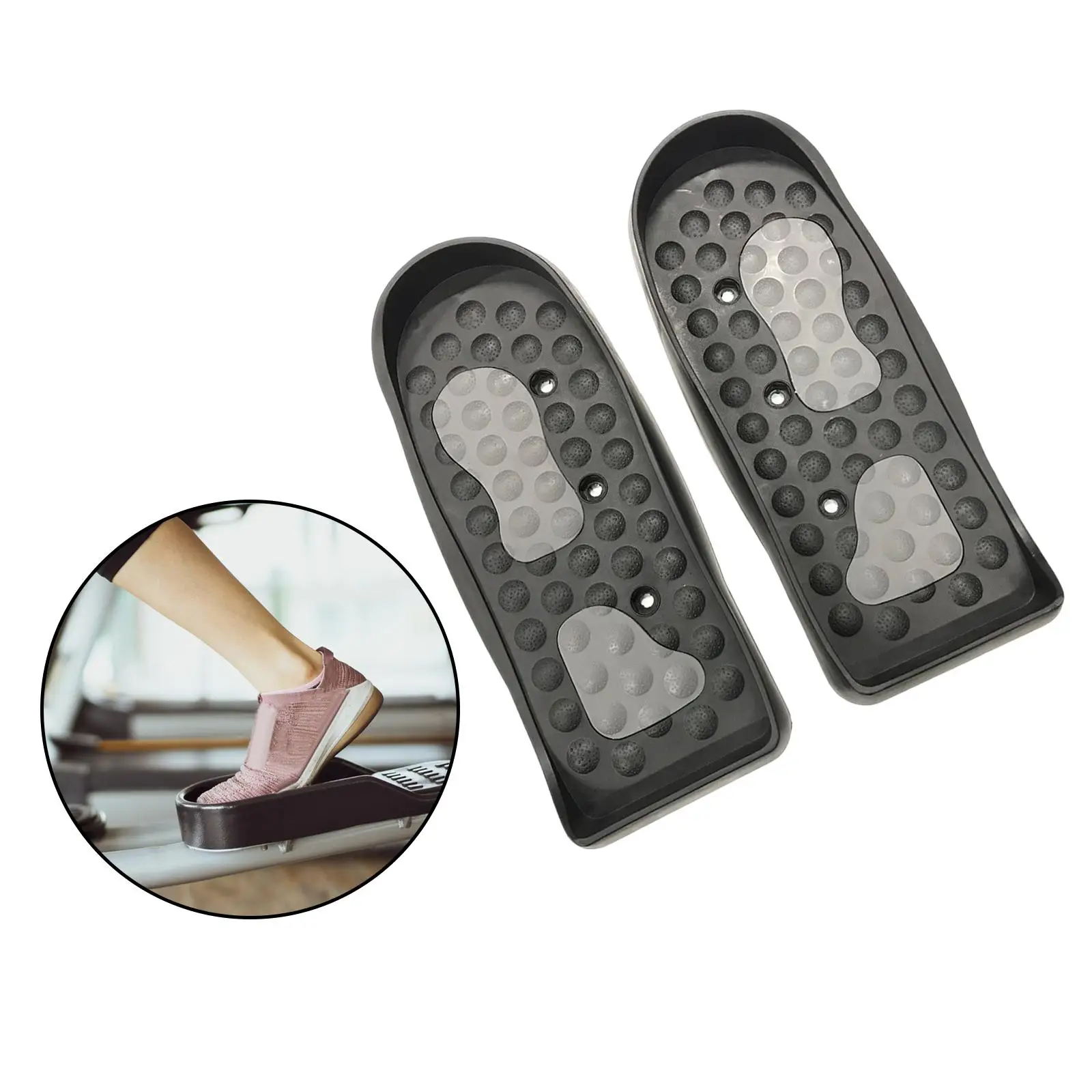 Household Elliptical Machine Foot Pedals Black Simple to Install Non Slip Walking Machine Pedals for Indoor Workout Accessories