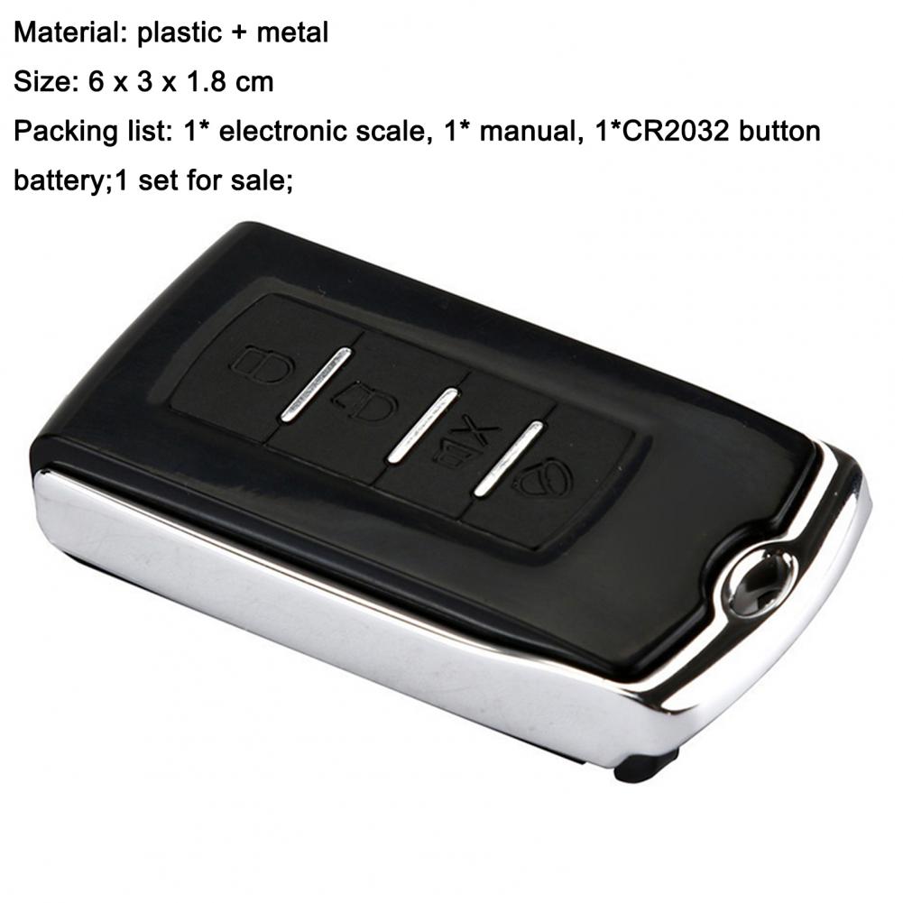 Electronic Scale Lightweight Car Key Shape Metal Accurate Digital Pocket Scale for Food