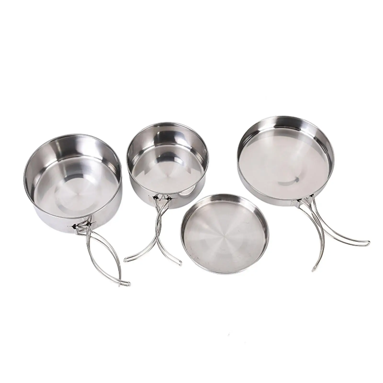 Camping Pots and Pans Set Camping Cooking Pots Camping Cooking Cookware Set Portable Large Capacity for Outdoor Hiking Touring