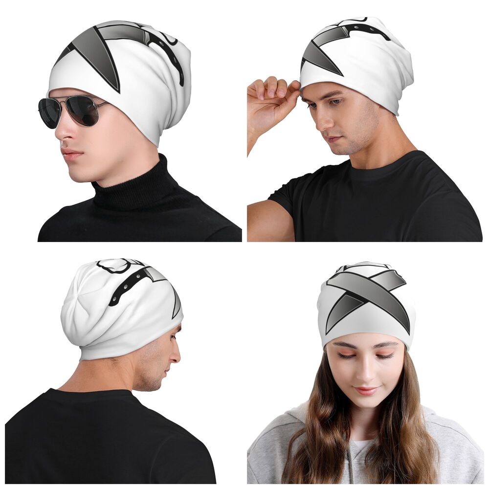 Benutzerdefinierte lustige Kochen Schädel Messer Chef Motorhaube Hut Stricken Hüte Männer Frauen Mode Unisex Erwachsene Winter warme Mützen Kappe – Detail 6