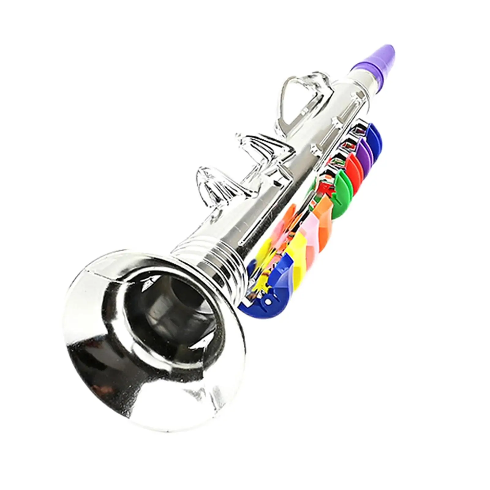 8 8 Colorful Keys Kids Saxophone Trumpet Clarinet, Durable  Preschool Kids