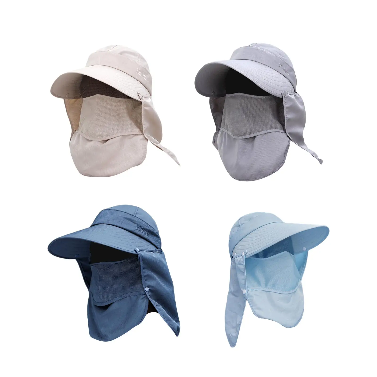 Fishing Hat Golf with Removable Neck Flap Cover Neck Gaiter Face Scarf for