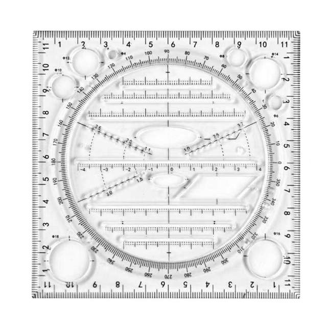  2021 New Multifunctional Geometric Ruler Drawing Ruler  Geometric Drawing Template Measuring Tool Plastic Draft Rulers for School  Office Supplies (A) : Arts, Crafts & Sewing