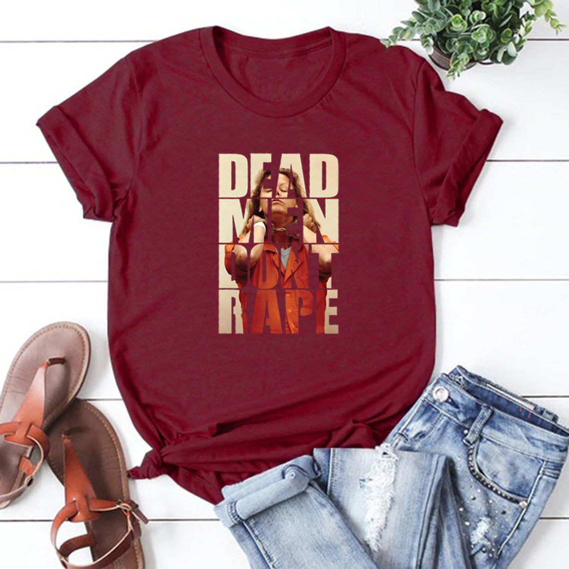 Tote Männer nicht Raps T-Shirt Aileen Wuornos T-shirt Amerikanische Serielle Mörder T-shirts Frauen Pro Wahl T-shirts Gleich Rechte T shirts – Detail 6