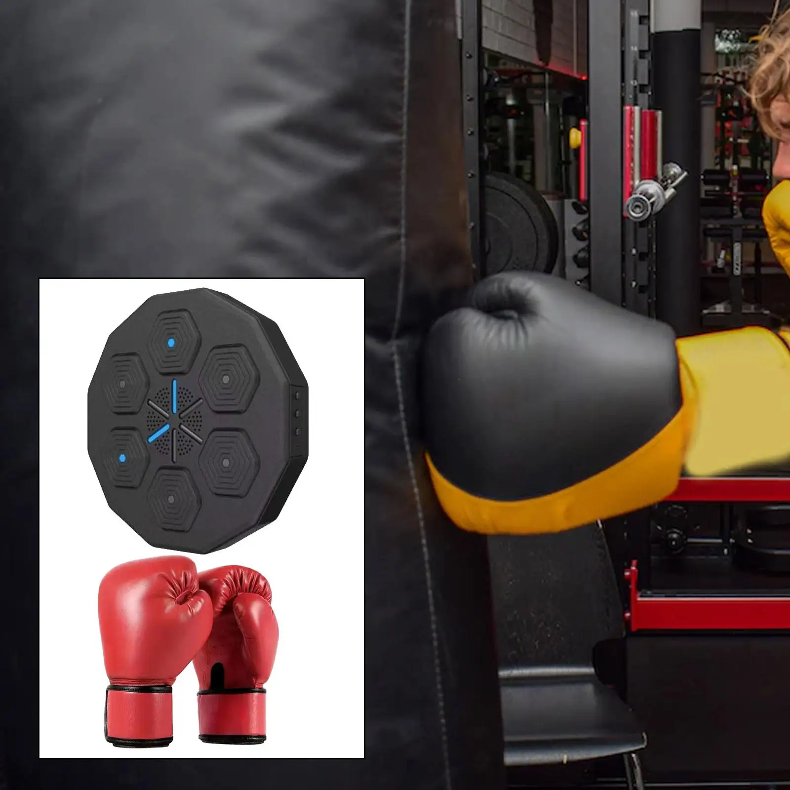Electronic Music Boxing Machine Wall Mount Adults and Kids Sports Training Rhythm Musical Target Improves Perception Reaction