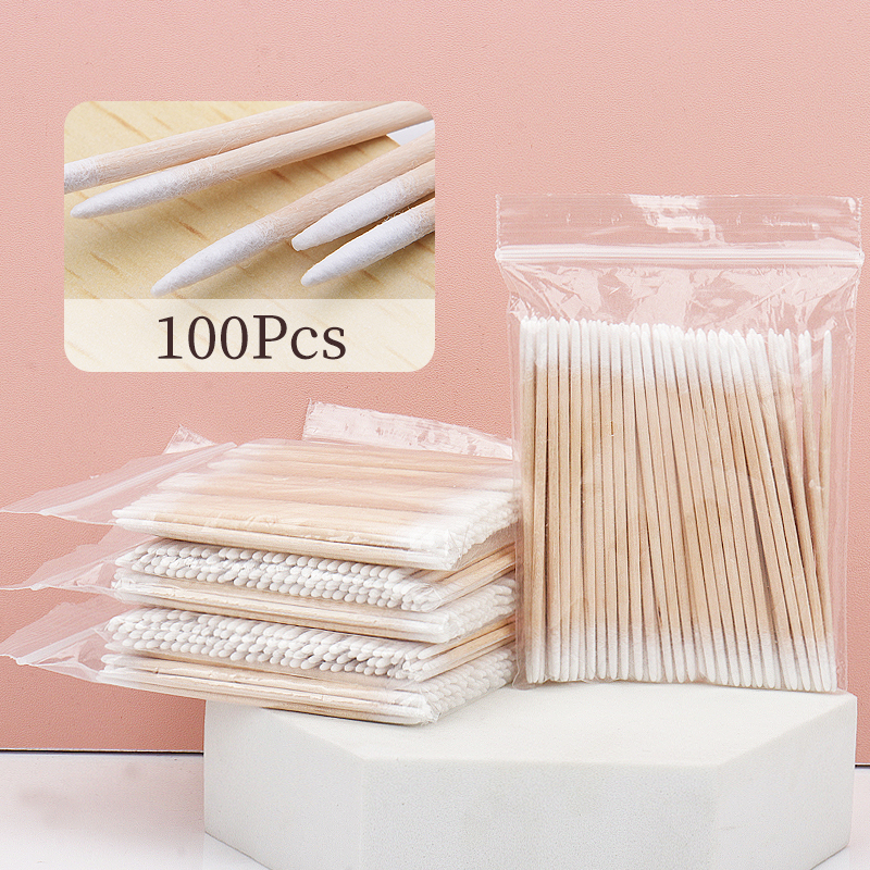 Best of 100pcs Disposable Double-headed Cotton Swab Micro Brush Kapok Ear Cleaning Stick Eyelash Extension Glue Removal Tool Wholesale Reviews & Tips