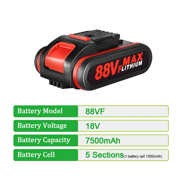 Baterías de repuesto Taladros inalámbricos  Baterías de litio de batería  88vf-21V Cordless - Aliexpress