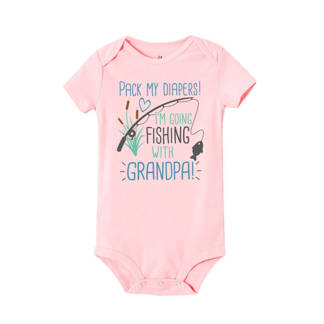 I'm Going Fishing with Grandpa Baby Bodysuit Grandpas Fishing Buddy Shirt  Funny Newborn Fishing Jumpsuit Infant Baby Shower Gift - AliExpress