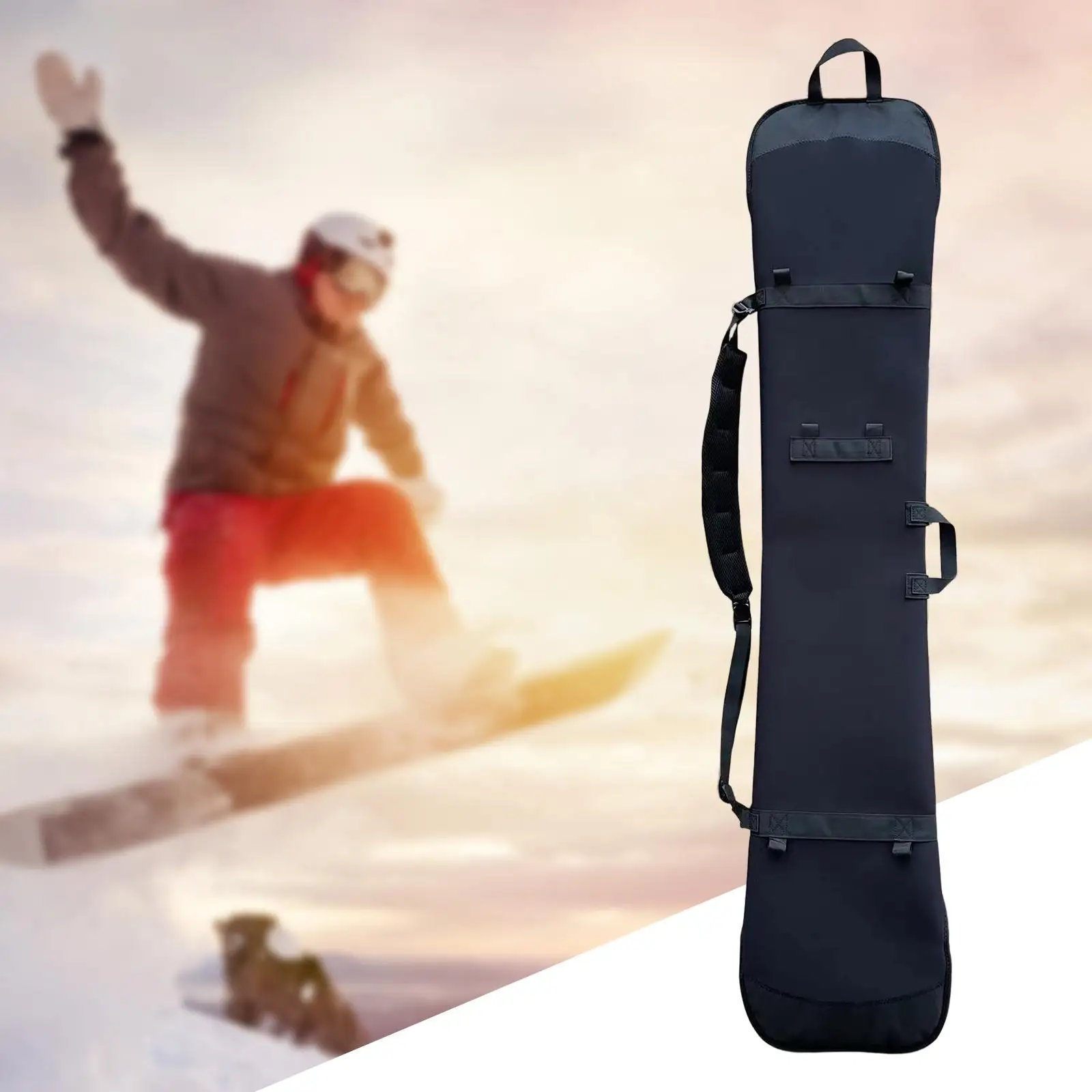 3.5mm Neoprene Snowboard Travel Bag Carry Adjustable Shoulder Strap Soft Cover