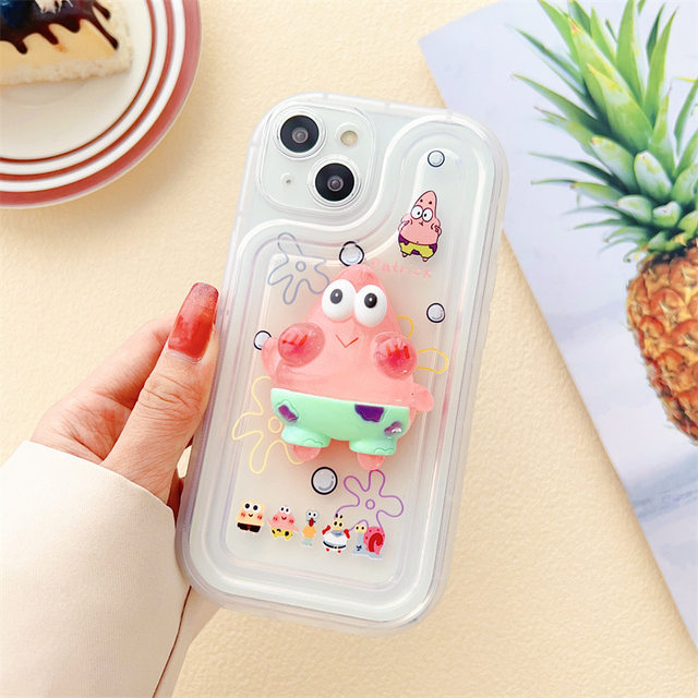 Cartoon Spongebob Squarepants Anime Kawaii Quicksand Effect Phone Case for  Iphone 15 14 13 12 11 Good Gifts for Students Girls - AliExpress