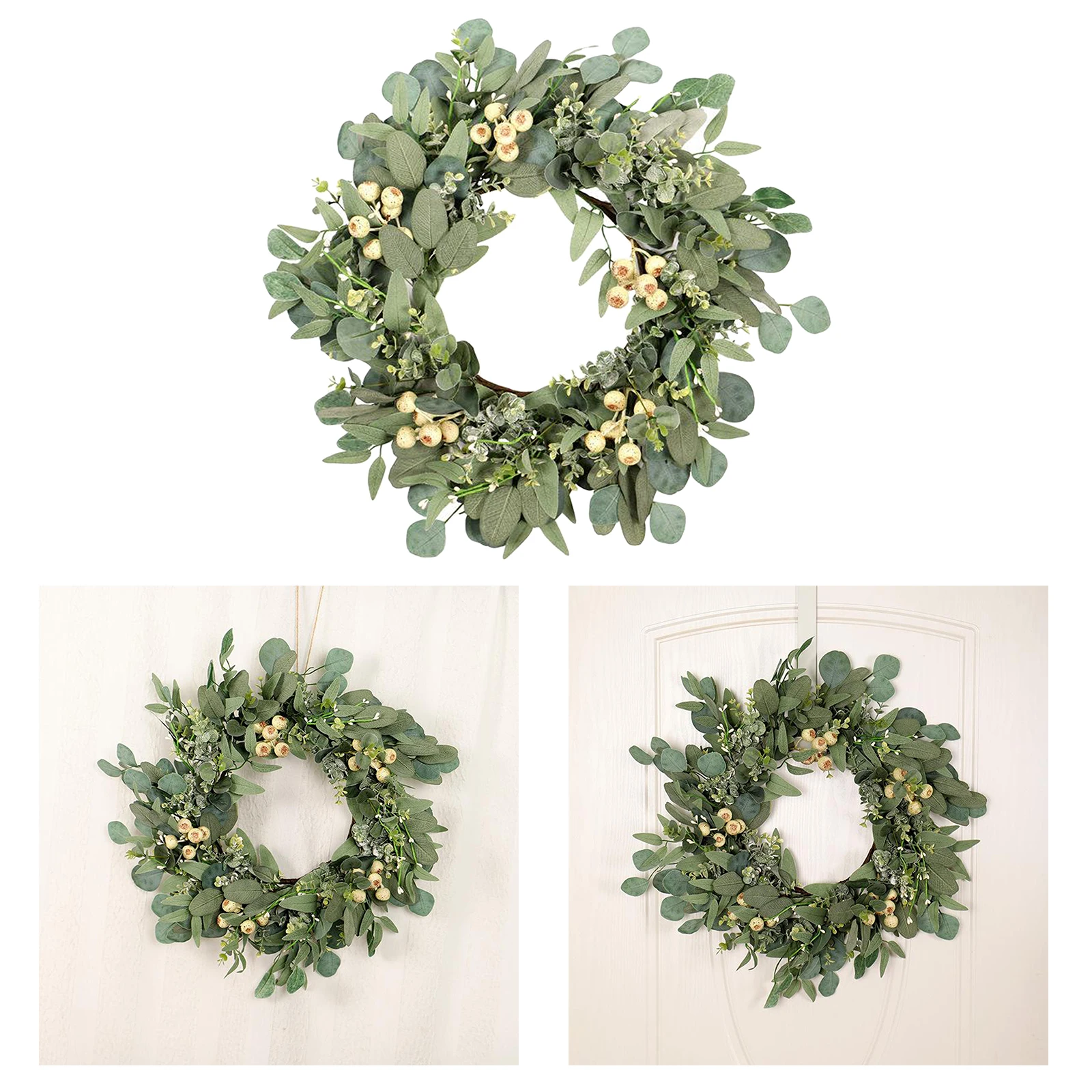 Artificial Eucalyptus Wreath Hanging Silk Leaves Garland Party  Gift