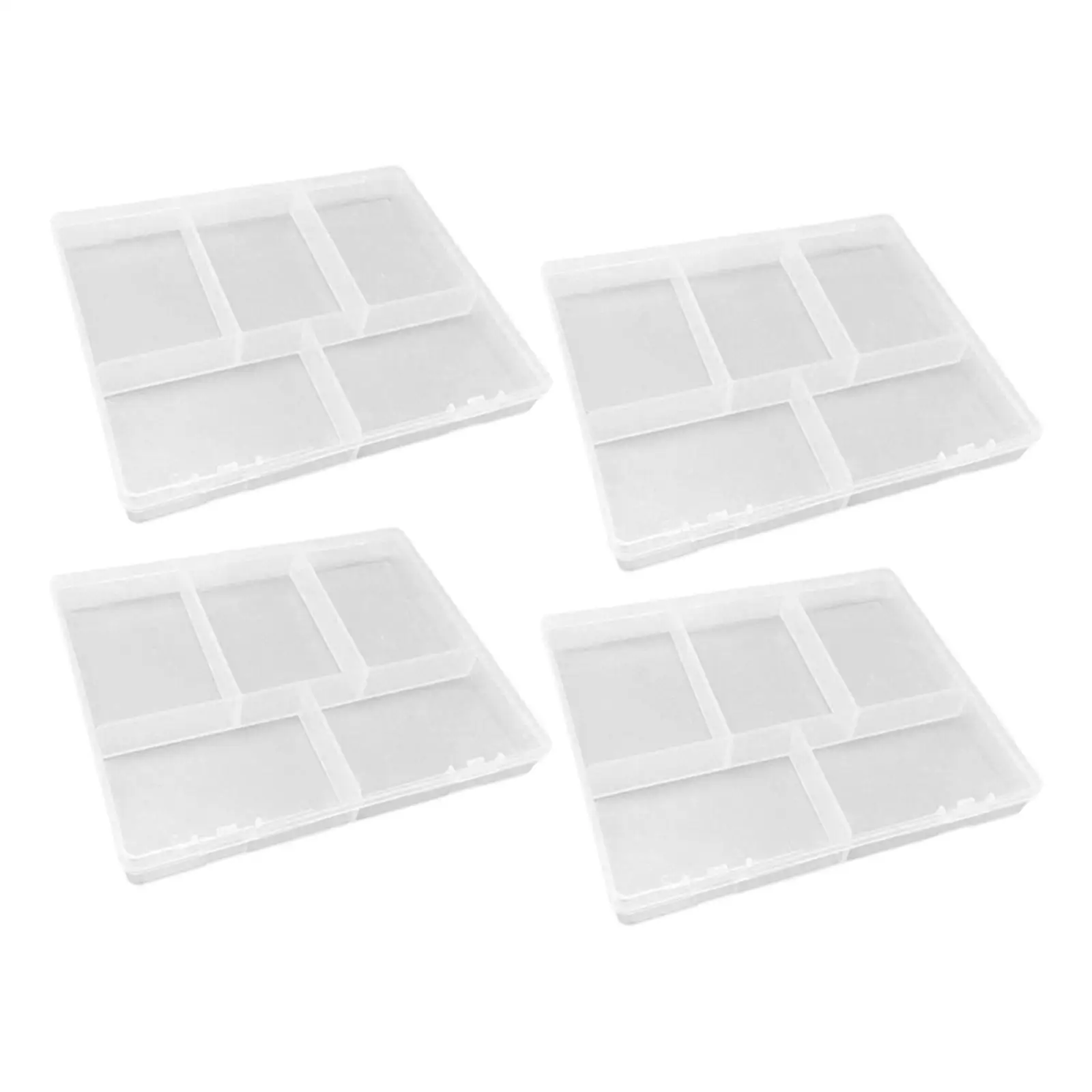 4 Pieces Small Storage Box 5 Grid for Tools Painting Accessories