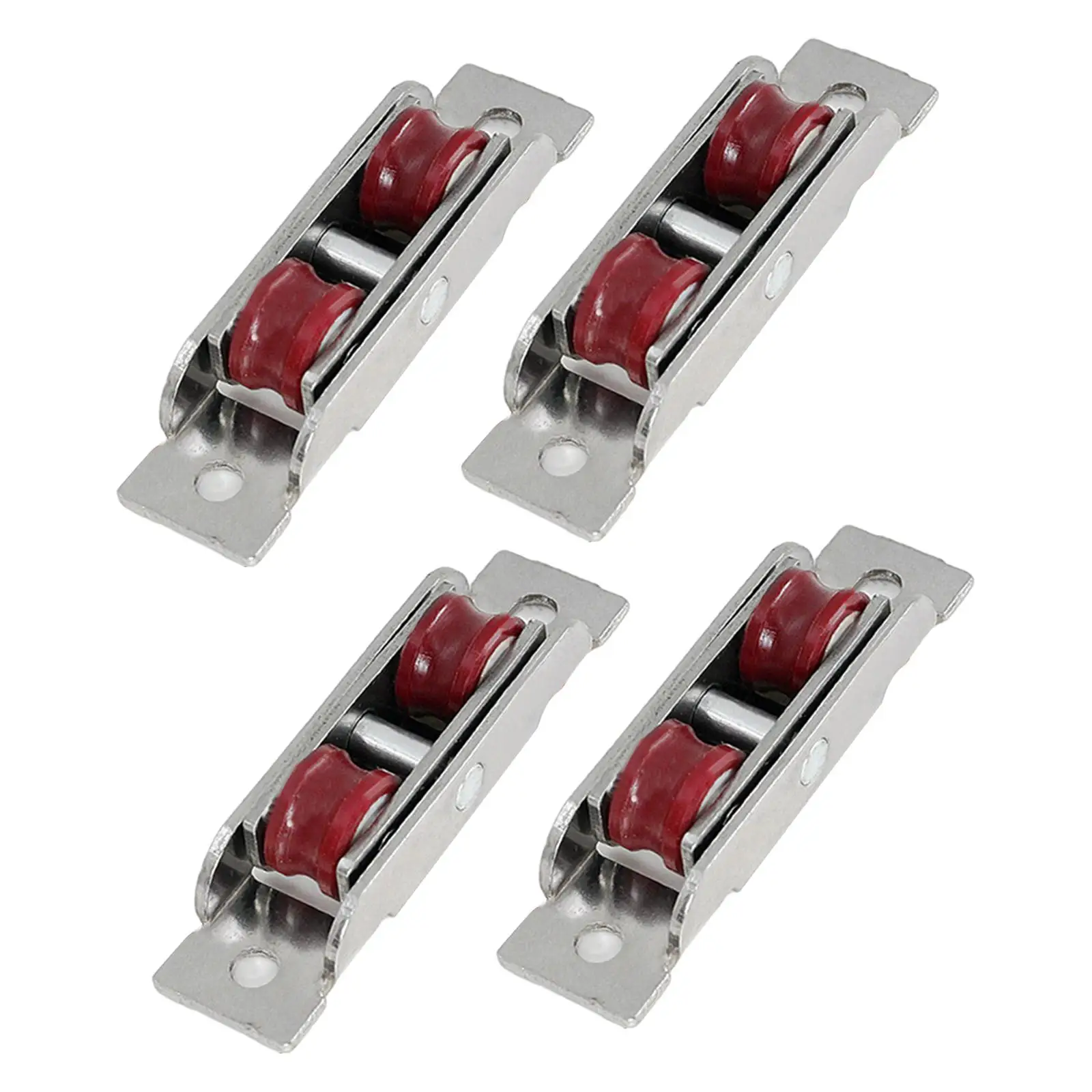 4Pcs Sliding Door Pulley Stainless Steel Window Hardware Nylon Sliding Rollers Silent Nylon Pulley Fittings for Kitchen Home