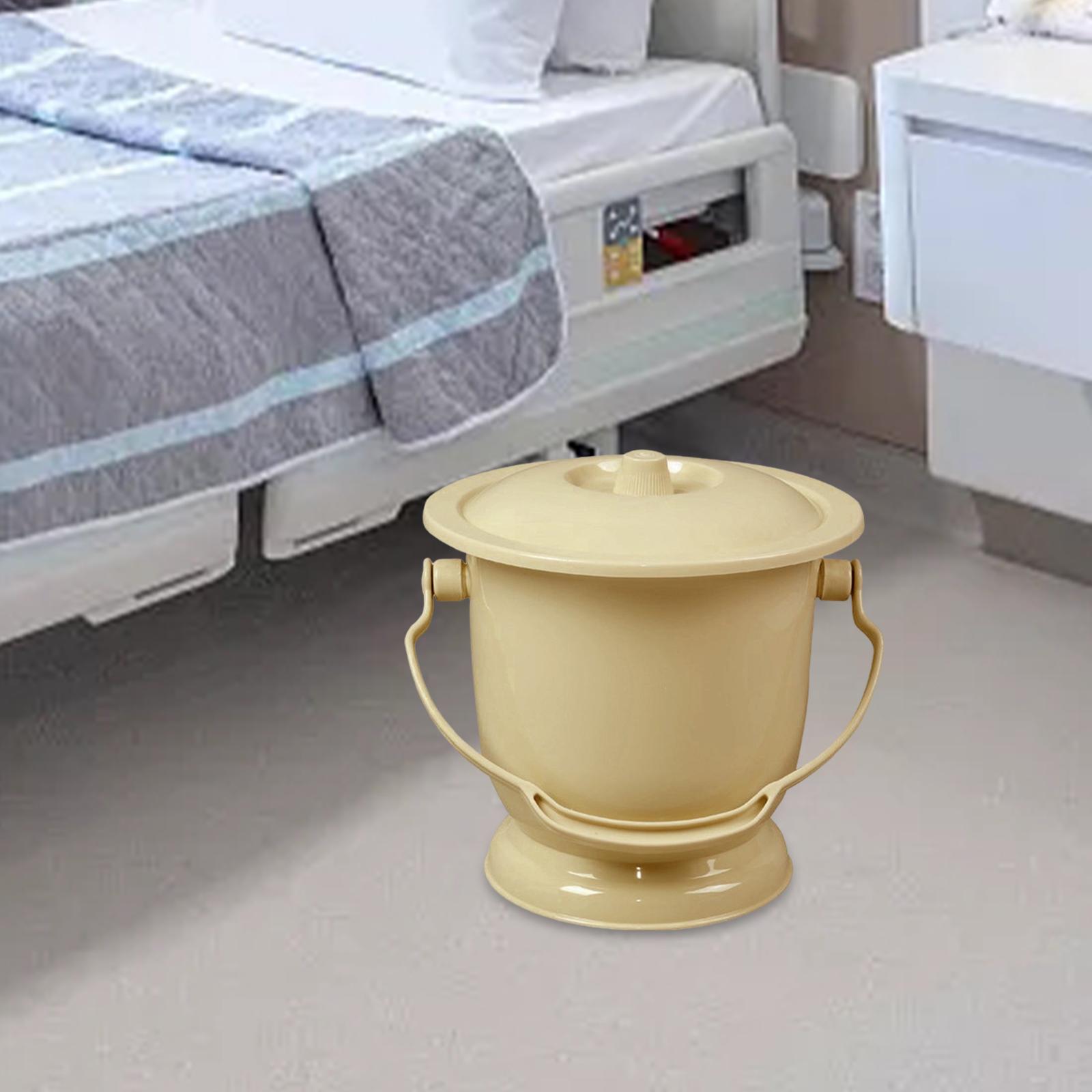 Chamber Pot with Lid Spittoon Bedpan Children Adults Indoor Practical PP Plastic Night Pot Pee Potty Mini Toilets Urinal Bottle