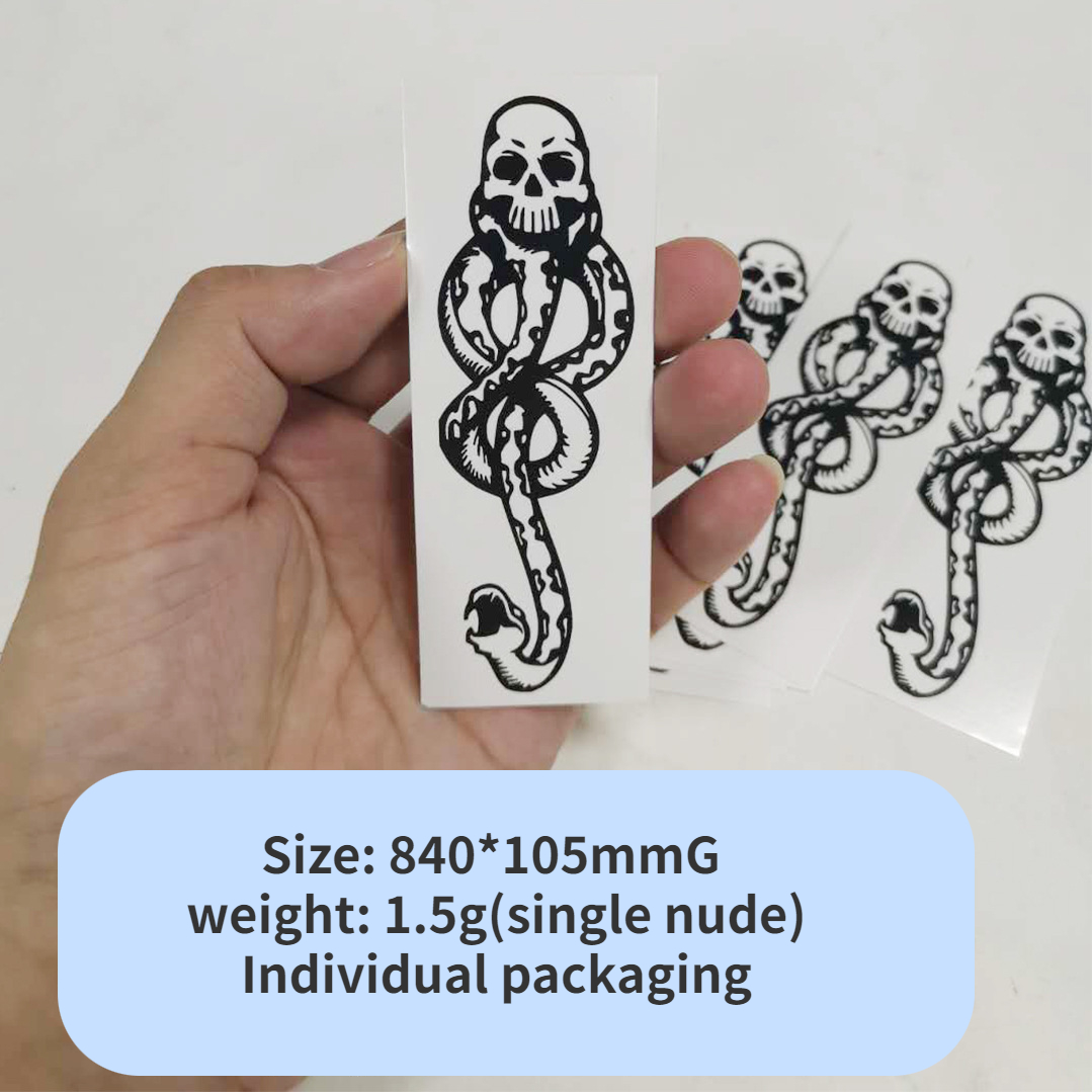 Best of 5PCS / 10PCS / 20PCS Death Eaters Dark Mark Temporary Tattoos Black Cartoon Skeleton Snake Body Art Waterproof Fake Tatoo Sticker Reviews & Tips