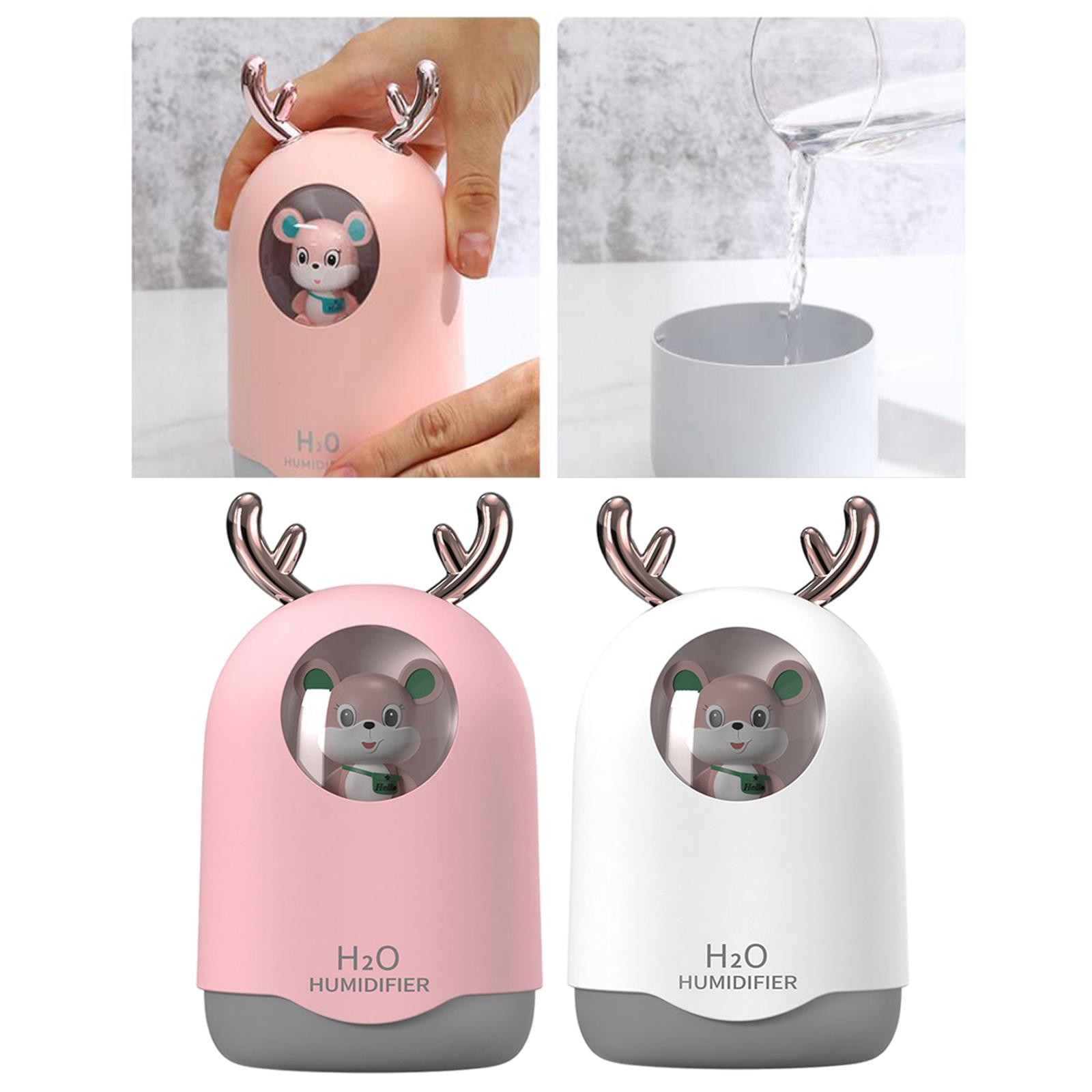 USB Air Humidifier with Night Light, Aromatherapy Essential Oil Diffuser Aroma Oil Diffuser for Baby Room Spa Office Nightstand