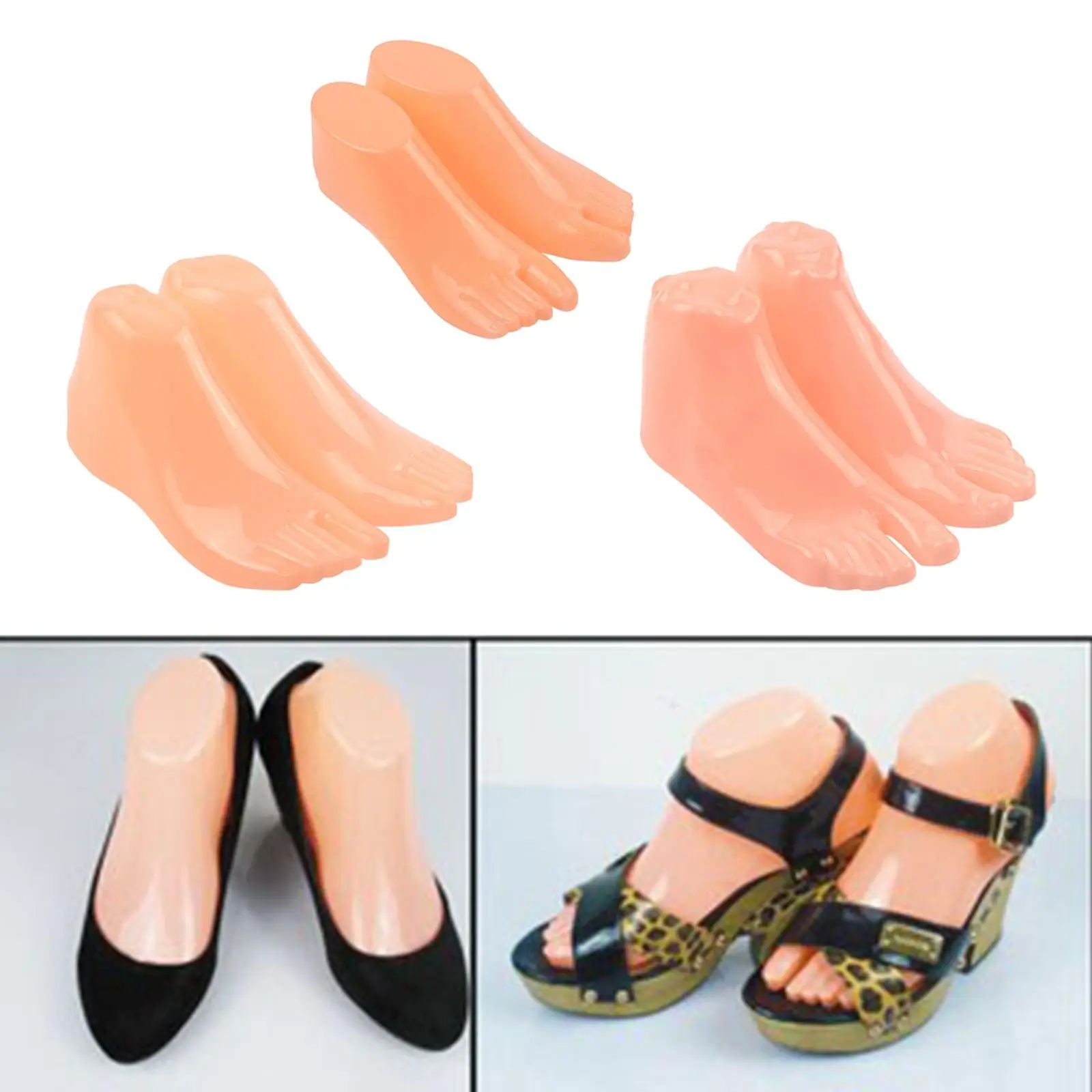 1 Pair Mannequin Modeling Feet for Ankle Shoes Socks Chains Jewelry Display Stand
