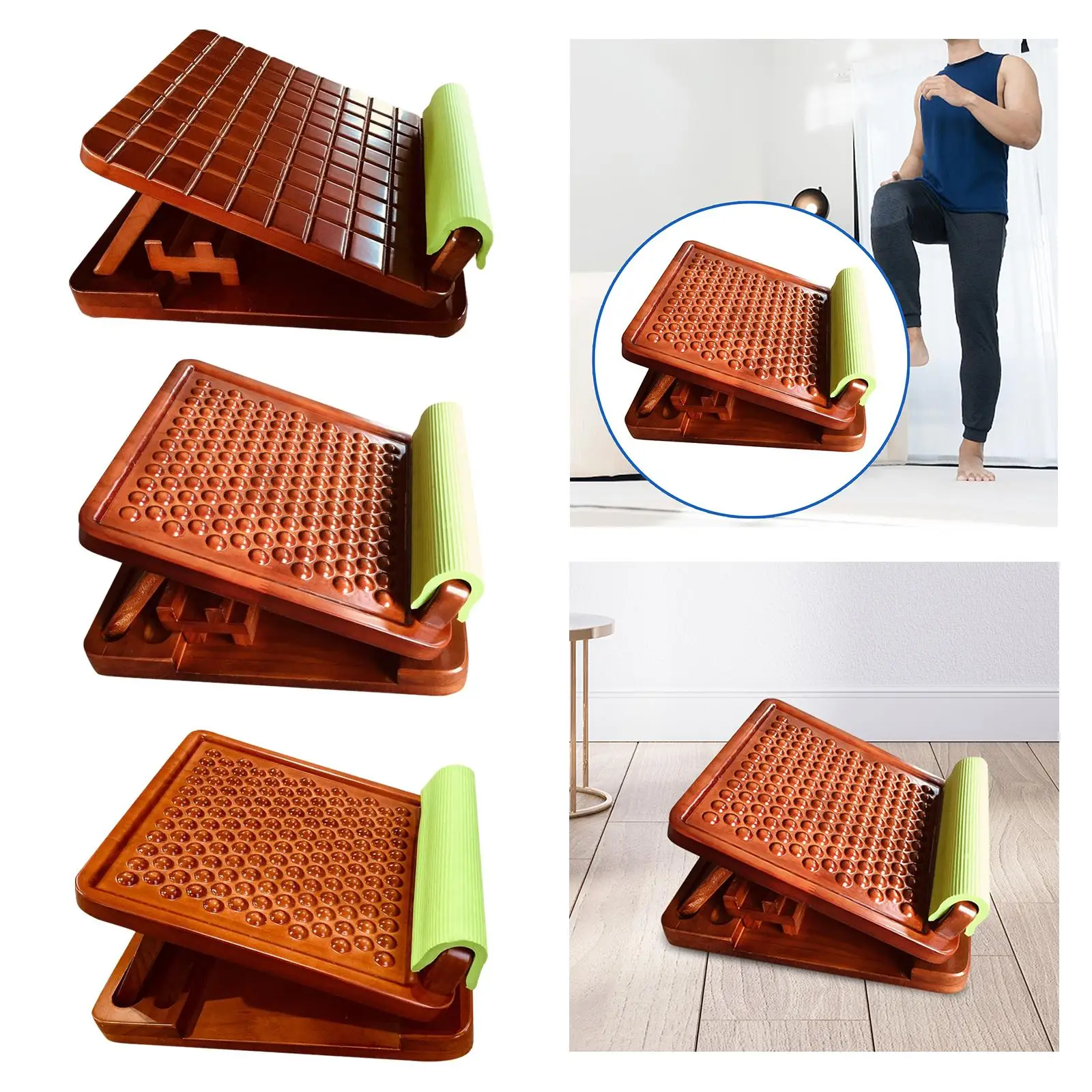 Solid Wood Slant Board Incline Board Balancing Fitness Pedal Nonslip for Ankle